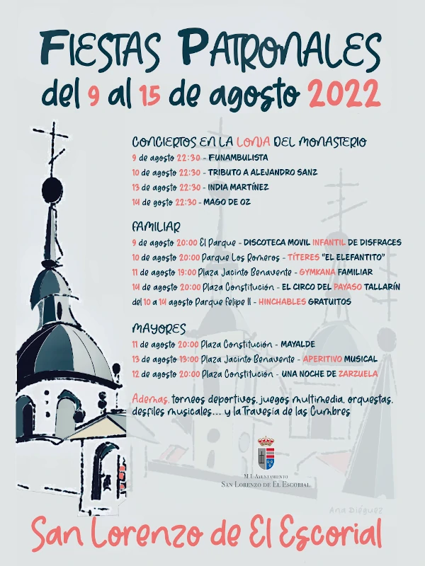 Programa Fiestas San Lorenzo de El Escorial 2022