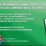 Nuevo canal de WhatsApp del Ayuntamiento de San Lorenzo de El Escorial