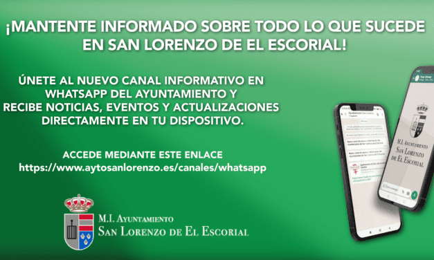 Nuevo canal de WhatsApp del Ayuntamiento de San Lorenzo de El Escorial